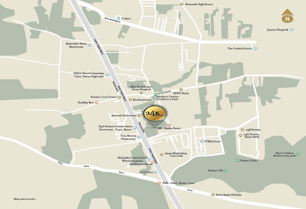 Kolte Patil 24K Altura Location map